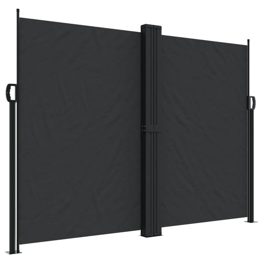 Retractable Side Awning Black 180x1000 cm Retractable Side Awning Black 180x1000 cm
