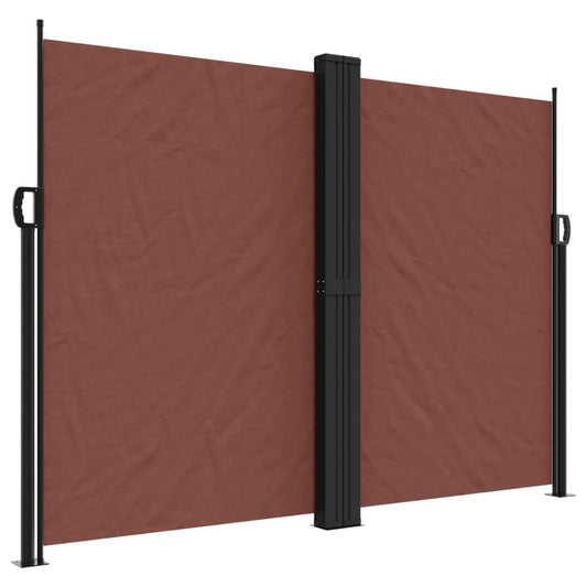 Retractable Side Awning Brown 180x1000 cm Retractable Side Awning Brown 180x1000 cm