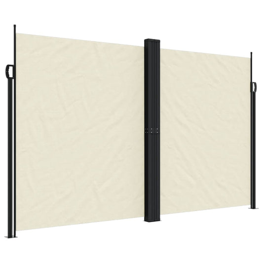 Retractable Side Awning Cream 200x1000 cm Retractable Side Awning Cream 200x1000 cm