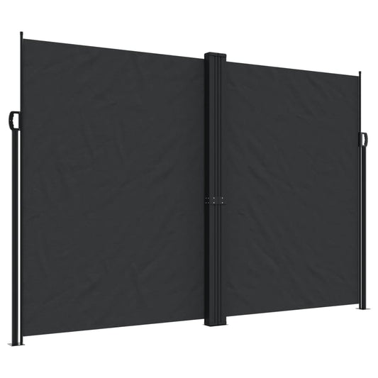 Retractable Side Awning Black 220x1000 cm Retractable Side Awning Black 220x1000 cm