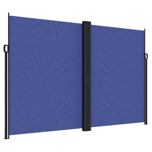 Retractable Side Awning Blue 220x1000 cm Retractable Side Awning Blue 220x1000 cm