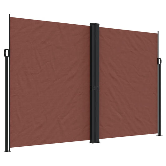 Retractable Side Awning Brown 220x1000 cm Retractable Side Awning Brown 220x1000 cm