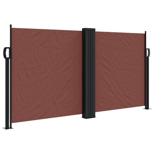 Retractable Side Awning Brown 120x1200 cm Retractable Side Awning Brown 120x1200 cm