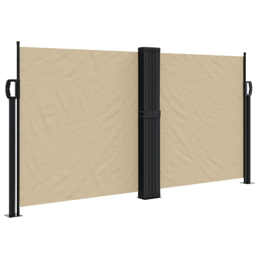 Retractable Side Awning Beige 120x1200 cm Retractable Side Awning Beige 120x1200 cm