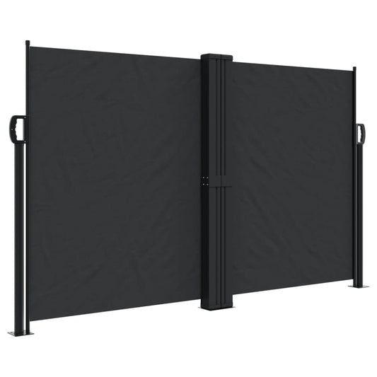 Retractable Side Awning Black 140x1200 cm Retractable Side Awning Black 140x1200 cm