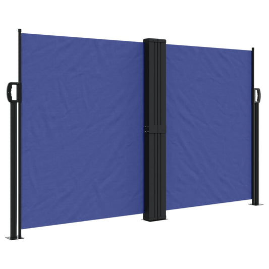 Retractable Side Awning Blue 140x1200 cm Retractable Side Awning Blue 140x1200 cm