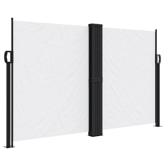 Retractable Side Awning White 140x1200 cm Retractable Side Awning White 140x1200 cm