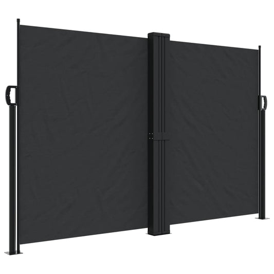 Retractable Side Awning Black 160x1200 cm Retractable Side Awning Black 160x1200 cm