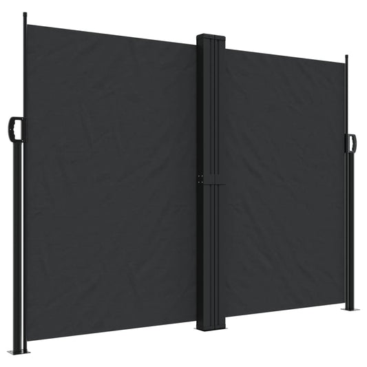 Retractable Side Awning Black 180x1200 cm Retractable Side Awning Black 180x1200 cm