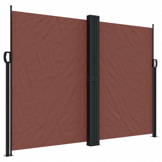 Retractable Side Awning Brown 180x1200 cm Retractable Side Awning Brown 180x1200 cm