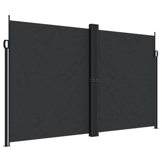 Retractable Side Awning Black 200x1200 cm Retractable Side Awning Black 200x1200 cm