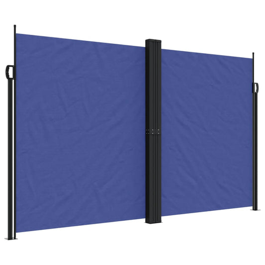 Retractable Side Awning Blue 200x1200 cm Retractable Side Awning Blue 200x1200 cm