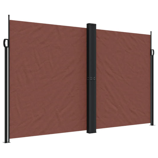 Retractable Side Awning Brown 200x1200 cm Retractable Side Awning Brown 200x1200 cm