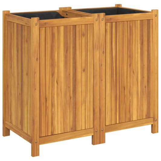 Garden Planter with Liner 84x42x75 cm Solid Wood Acacia Garden Planter with Liner 84x42x75 cm Solid Wood Acacia