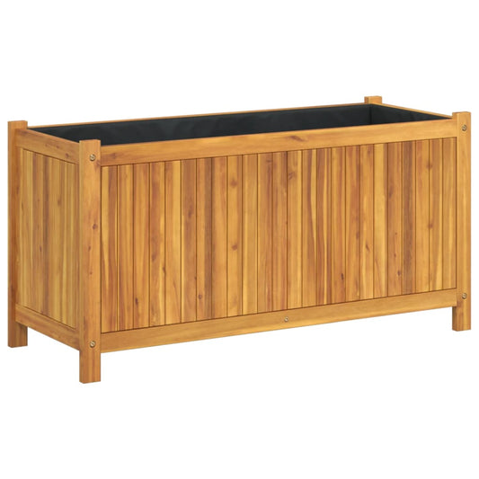 Garden Planter with Liner 99.5x38x50 cm Solid Wood Acacia Garden Planter with Liner 99.5x38x50 cm Solid Wood Acacia