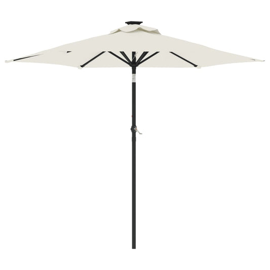 Garden Parasol with Steel Pole White 225x225x212 cm Garden Parasol with Steel Pole White 225x225x212 cm
