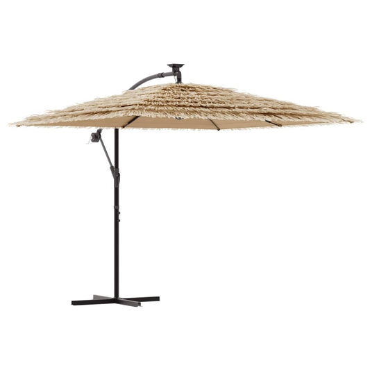 Garden Parasol with Steel Pole Brown 246x246x230 cm Garden Parasol with Steel Pole Brown 246x246x230 cm