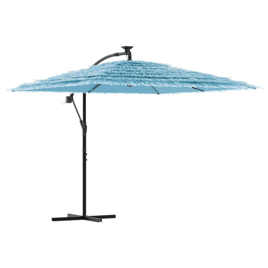 Garden Parasol with Steel Pole Blue 246x246x230 cm Garden Parasol with Steel Pole Blue 246x246x230 cm