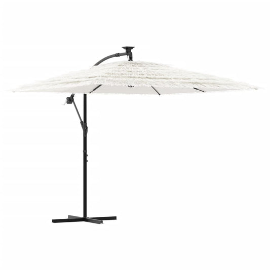 Garden Parasol with Steel Pole White 246x246x230 cm Garden Parasol with Steel Pole White 246x246x230 cm
