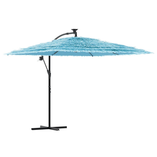 Garden Parasol with Steel Pole Blue 269x269x235 cm Garden Parasol with Steel Pole Blue 269x269x235 cm