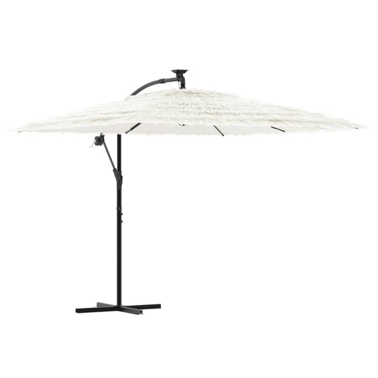 Garden Parasol with Steel Pole White 269x269x235 cm Garden Parasol with Steel Pole White 269x269x235 cm