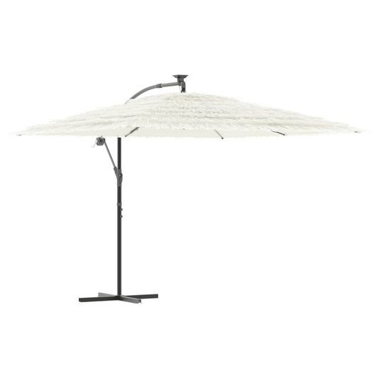 Garden Parasol with Steel Pole White 290x290x238 cm Garden Parasol with Steel Pole White 290x290x238 cm