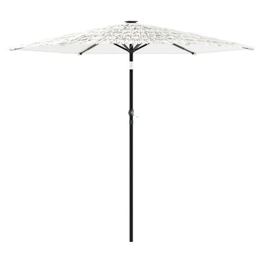 Garden Parasol with Steel Pole White 223x223x213 cm Garden Parasol with Steel Pole White 223x223x213 cm
