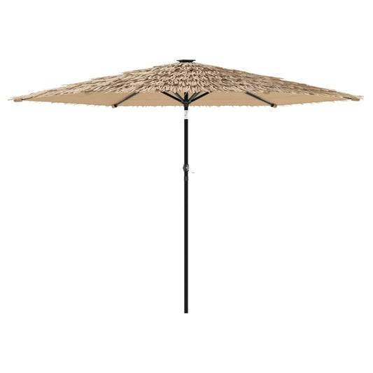 Garden Parasol with Steel Pole Brown 288x288x225 cm Garden Parasol with Steel Pole Brown 288x288x225 cm