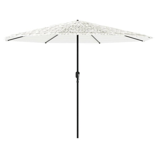 Garden Parasol with Steel Pole White 324x324x247 cm Garden Parasol with Steel Pole White 324x324x247 cm