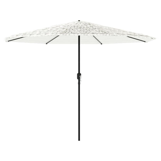 Garden Parasol with Steel Pole White 388x388x248 cm Garden Parasol with Steel Pole White 388x388x248 cm