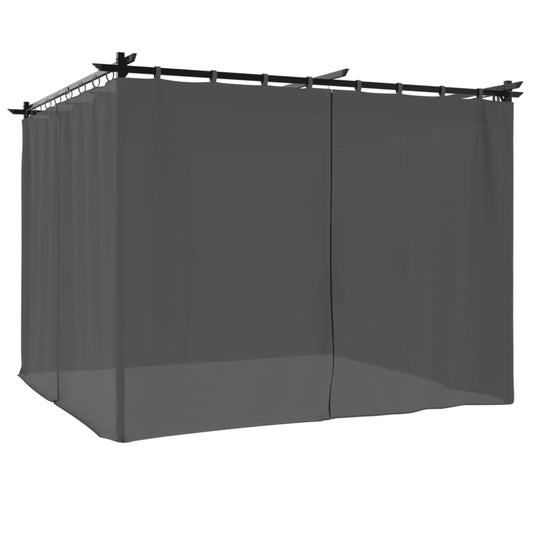 Gazebo with Curtains Anthracite 3x3 m Steel Gazebo with Curtains Anthracite 3x3 m Steel