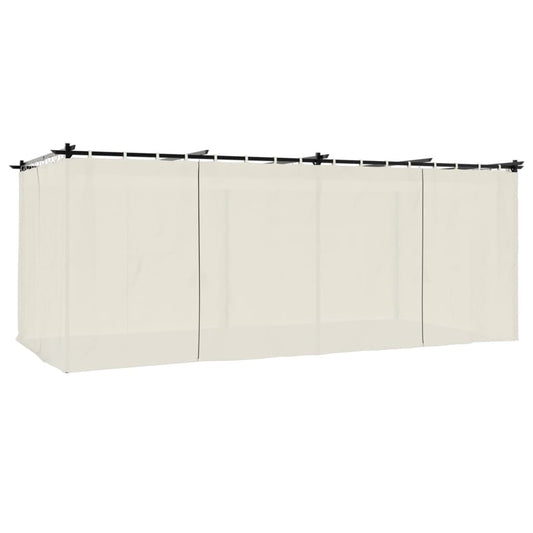 Gazebo with Curtains Cream 6x3 m Steel Gazebo with Curtains Cream 6x3 m Steel