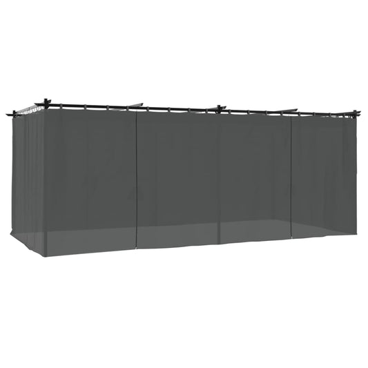 Gazebo with Curtains Anthracite 6x3 m Steel Gazebo with Curtains Anthracite 6x3 m Steel