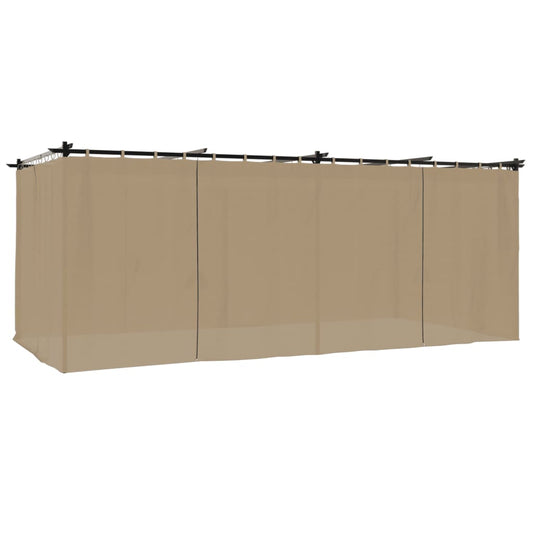Gazebo with Curtains Taupe 6x3 m Steel Gazebo with Curtains Taupe 6x3 m Steel
