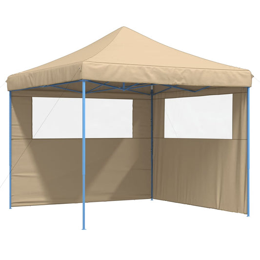 Foldable Party Tent Pop-Up with 2 Sidewalls Beige Foldable Party Tent Pop-Up with 2 Sidewalls Beige