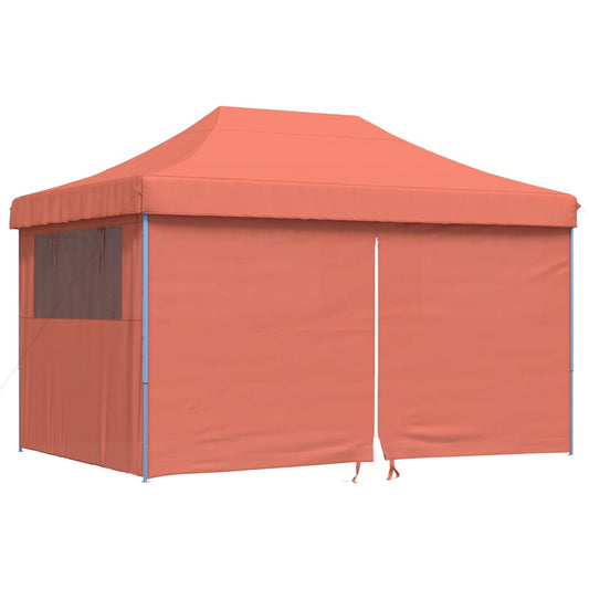 Foldable Party Tent Pop-Up with 4 Sidewalls Terracotta Foldable Party Tent Pop-Up with 4 Sidewalls Terracotta