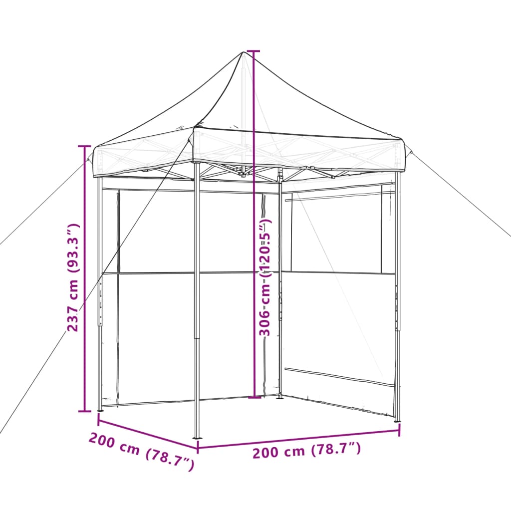 Party Tent Orange Oxford Fabric