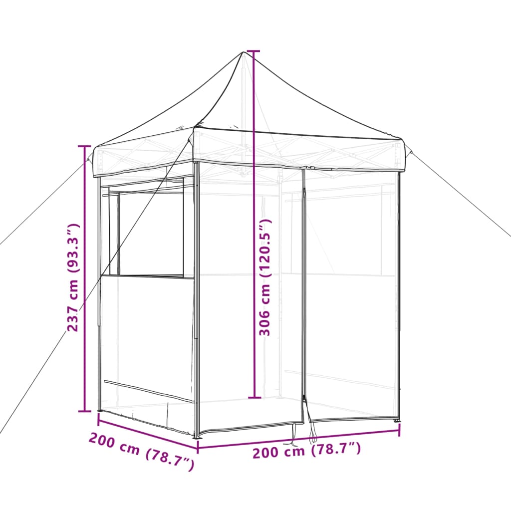 Party Tent Orange Oxford Fabric