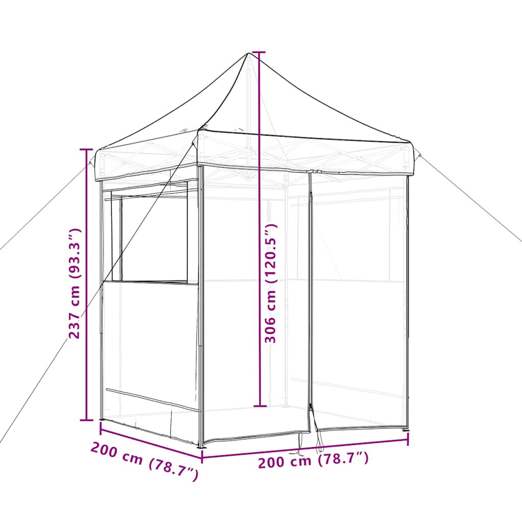 Party Tent Burgundy Oxford Fabric