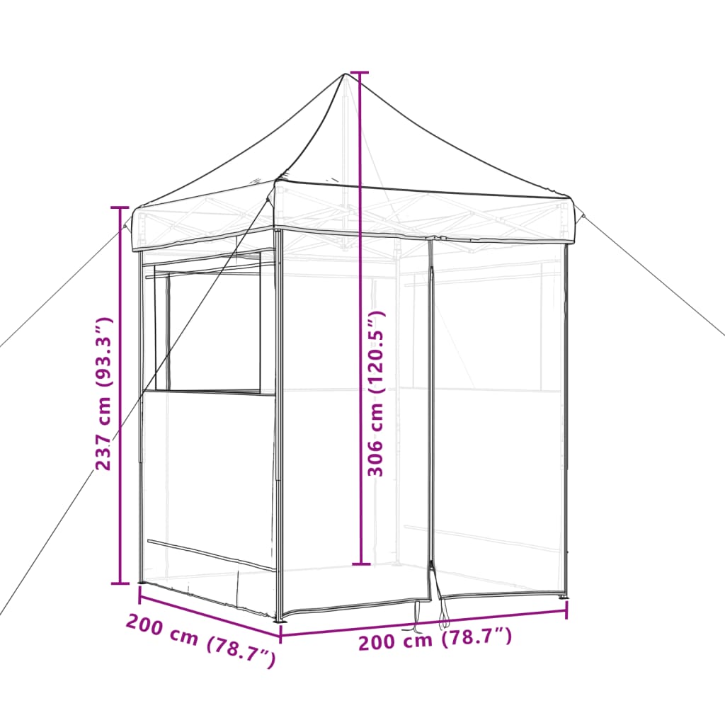 Party Tent Terracotta Oxford Fabric