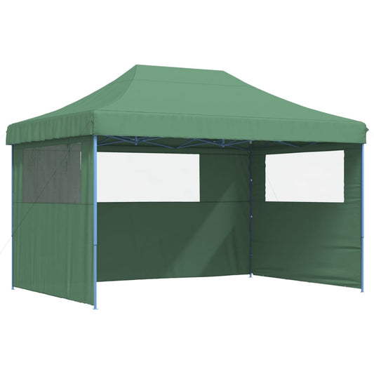 Foldable Party Tent Pop-Up with 3 Sidewalls Green Foldable Party Tent Pop-Up with 3 Sidewalls Green
