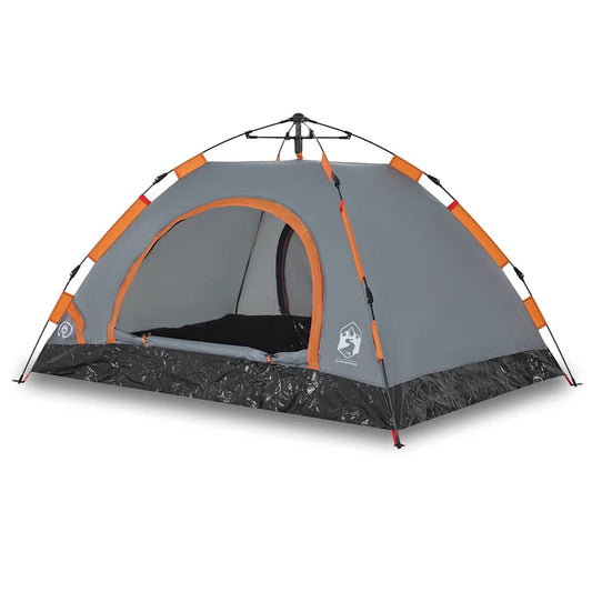 Camping Tent 4-Person Grey and Orange Quick Release Camping Tent 4-Person Grey and Orange Quick Release