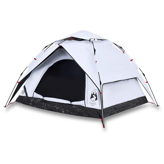 Camping Tent Dome 3-Person White Blackout Fabric Quick Release Camping Tent Dome 3-Person White Blackout Fabric Quick Release