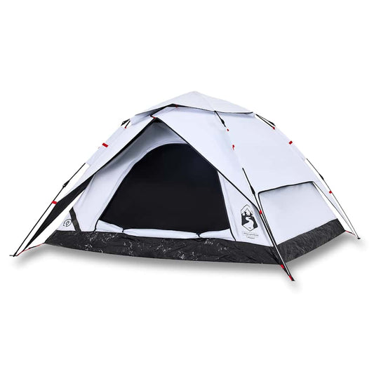 Camping Tent Dome 4-Person White Blackout Fabric Quick Release Camping Tent Dome 4-Person White Blackout Fabric Quick Release