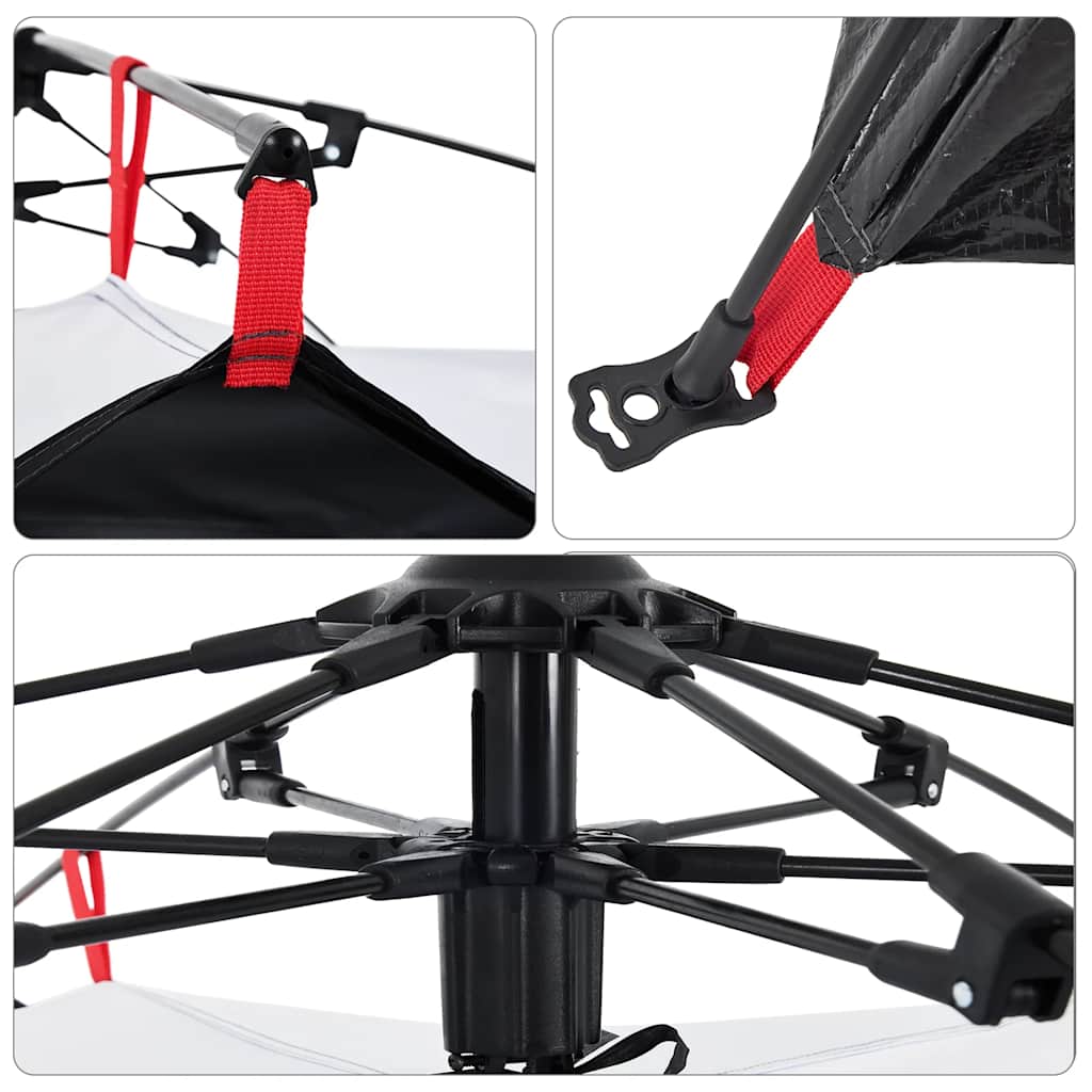 Camping Tent Dome 2-Person White Blackout Fabric Quick Release