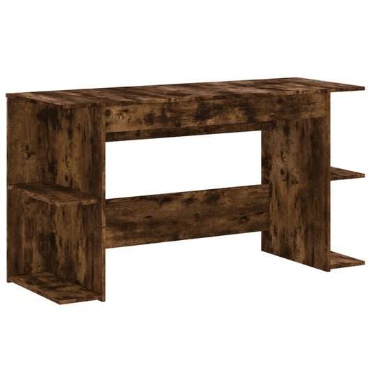 Desk Smoked Oak 140x50x75 cm Engineered Wood Desk Smoked Oak 140x50x75 cm Engineered Wood