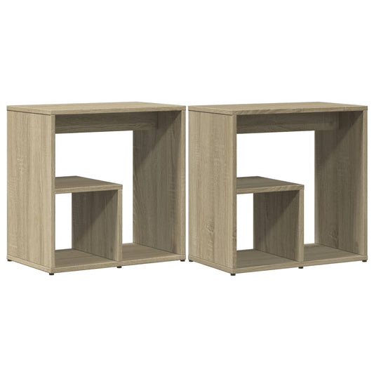 Side Tables 2 pcs Sonoma Oak 50x30x50 cm Engineered Wood Side Tables 2 pcs Sonoma Oak 50x30x50 cm Engineered Wood