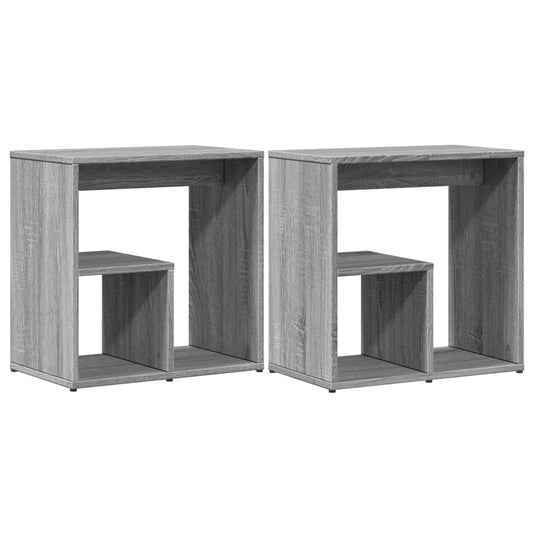 Side Tables 2 pcs Grey Sonoma 50x30x50 cm Engineered Wood Side Tables 2 pcs Grey Sonoma 50x30x50 cm Engineered Wood