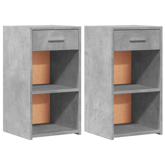 Bedside Cabinets 2 pcs Concrete Grey 35x34x65cm Engineered Wood Bedside Cabinets 2 pcs Concrete Grey 35x34x65cm Engineered Wood