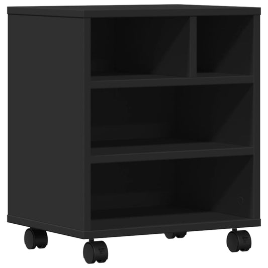 Printer Stand with Wheels Black 41x32x48 cm Printer Stand with Wheels Black 41x32x48 cm